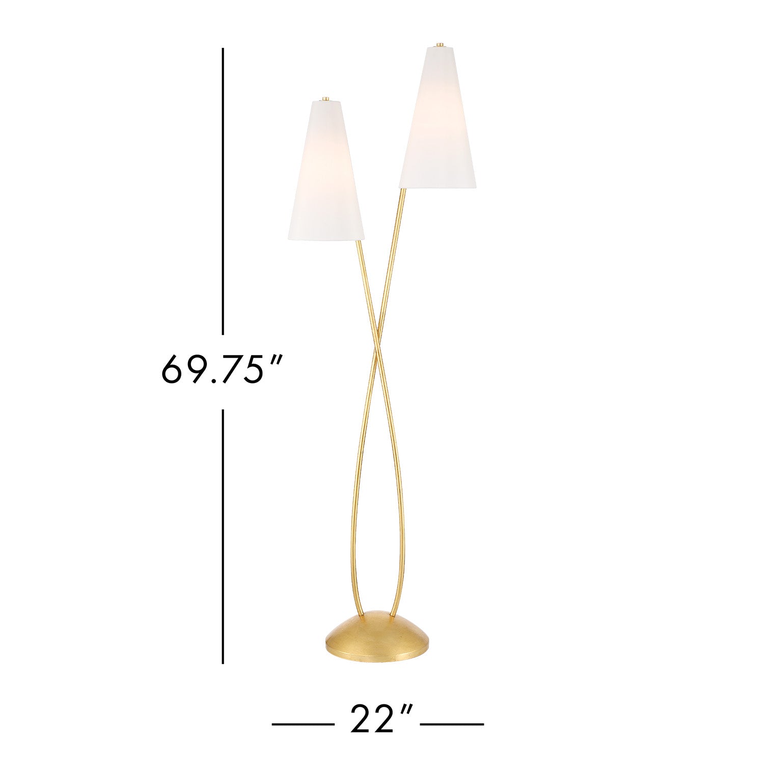Currey & Co Pas de Deux Floor Lamp