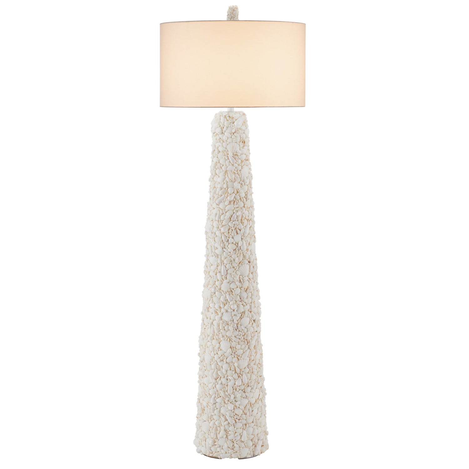 Currey & Co Turbinella White Floor Lamp