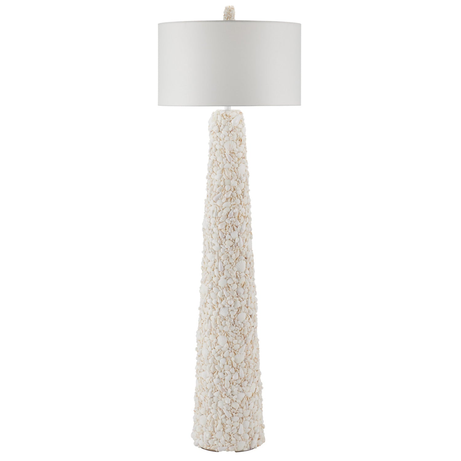 Currey & Co Turbinella White Floor Lamp