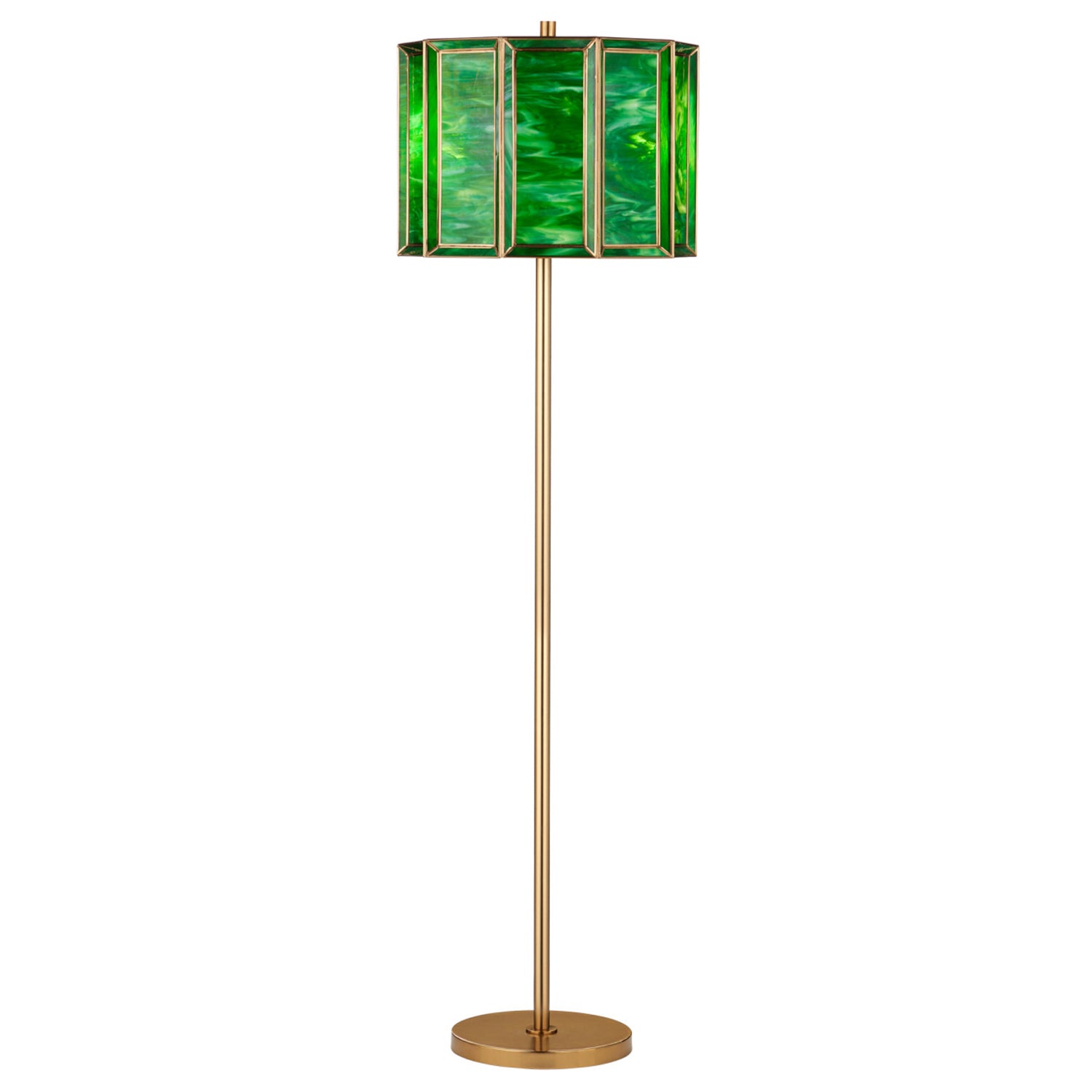 Currey & Co Daze Green Floor Lamp