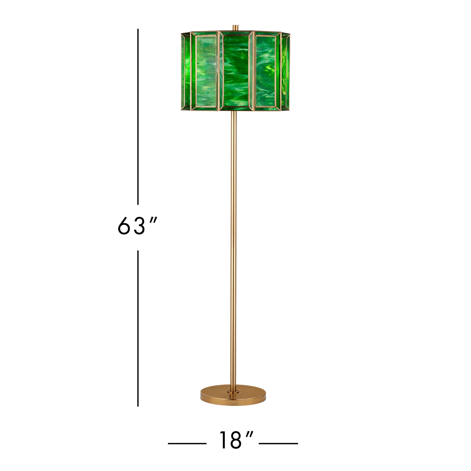 Currey & Co Daze Green Floor Lamp
