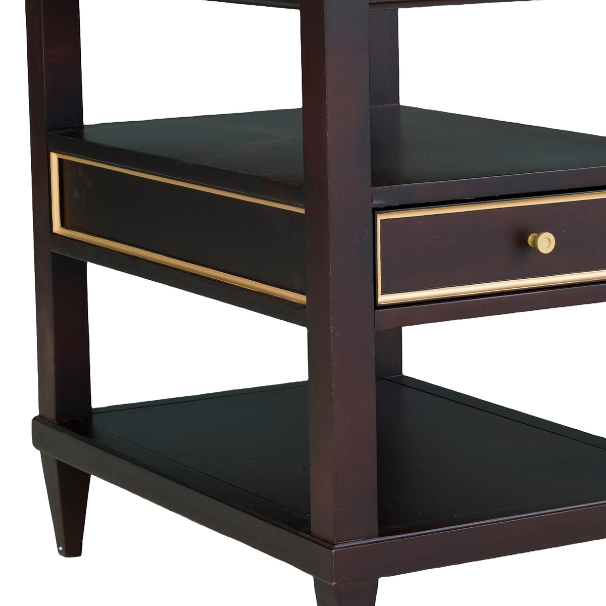 Fairfield Chair Matteo Linea Cafe Mocha Rectangle One Drawer Open End Table Set of 2