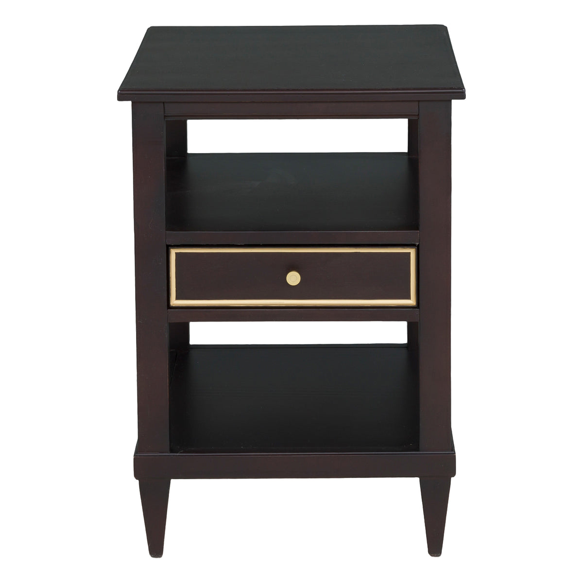 Fairfield Chair Matteo Linea Cafe Mocha Rectangle One Drawer Open End Table Set of 2