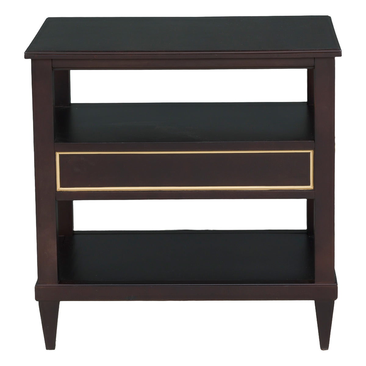 Fairfield Chair Matteo Linea Cafe Mocha Rectangle One Drawer Open End Table Set of 2