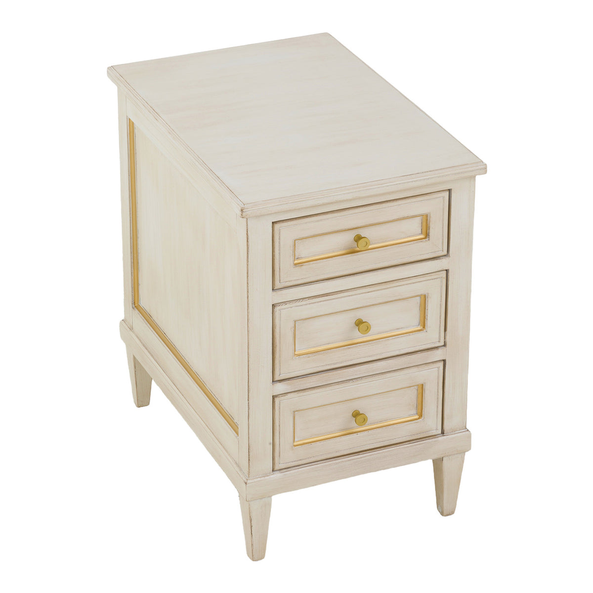 Fairfield Chair Matteo Linea Champagne Mist Three Drawer End Table Set of 2
