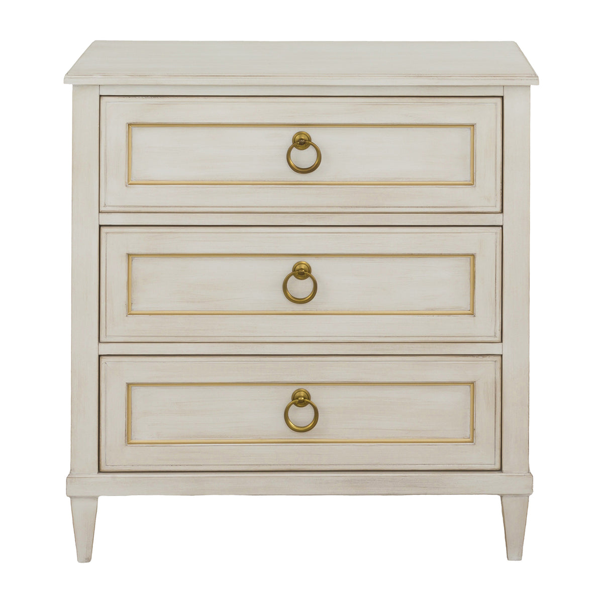 Fairfield Chair Matteo Palazzo Champagne Mist Three Drawer Nightstand Set of 2