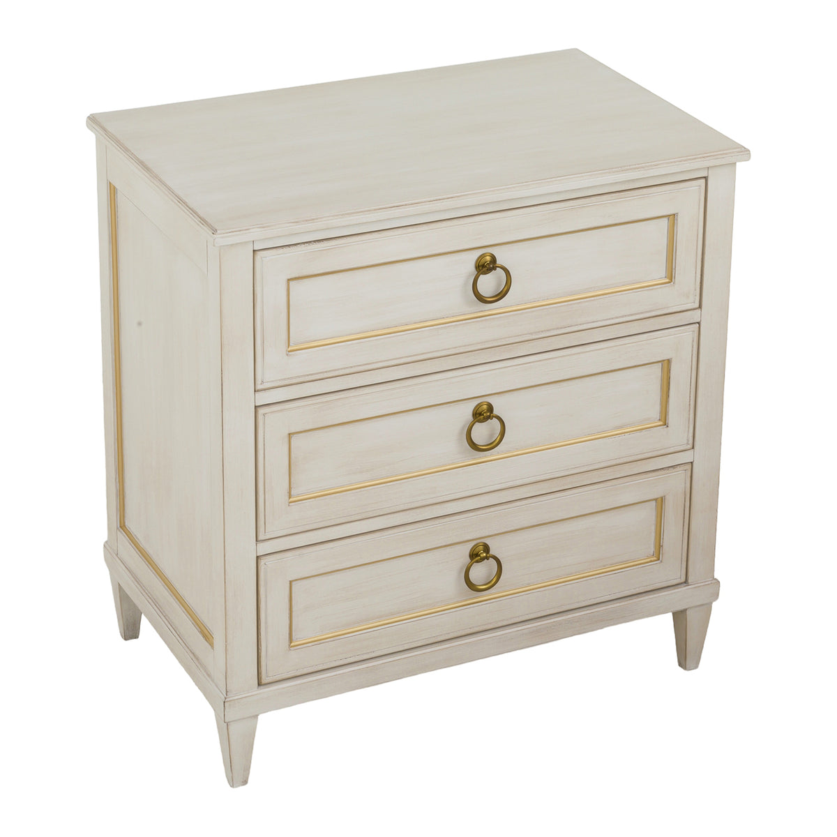 Fairfield Chair Matteo Palazzo Champagne Mist Three Drawer Nightstand Set of 2