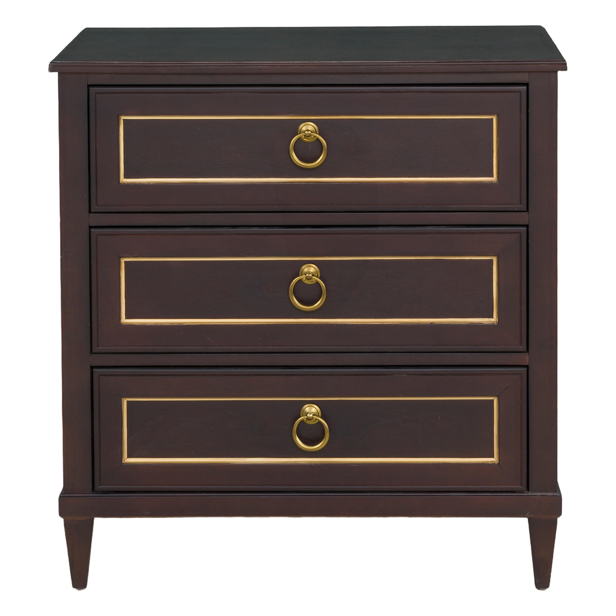 Fairfield Chair Matteo Palazzo Cafe Mocha Three Drawer Nightstand Set of 2