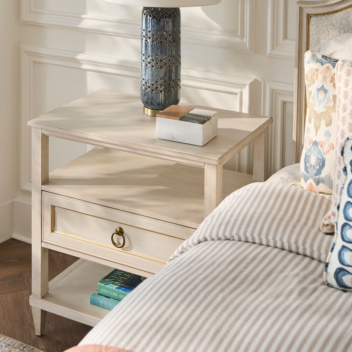 Fairfield Chair Matteo Palazzo Champagne Mist One Drawer Nightstand Set of 2