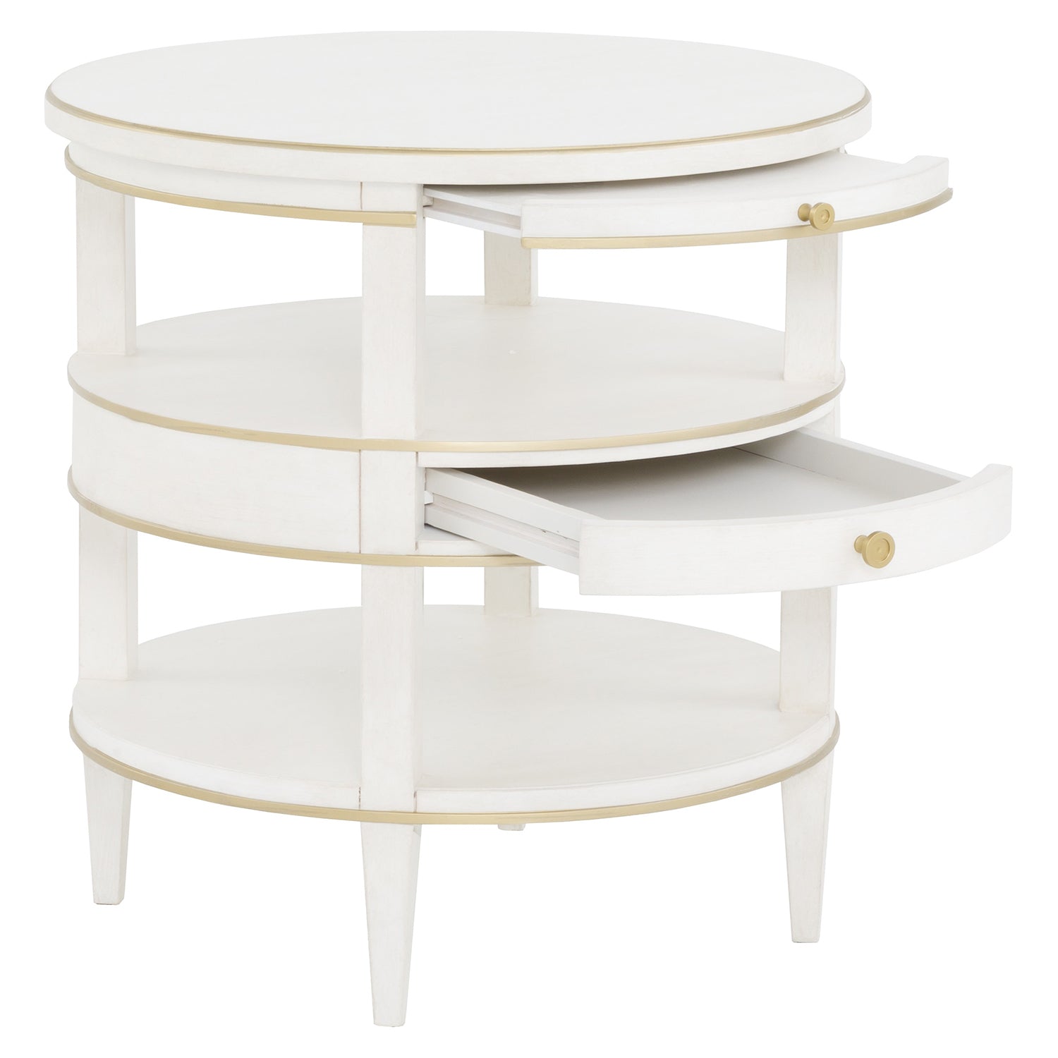 Fairfield Chair Camille Gold Round End Table Set of 2 — view 6