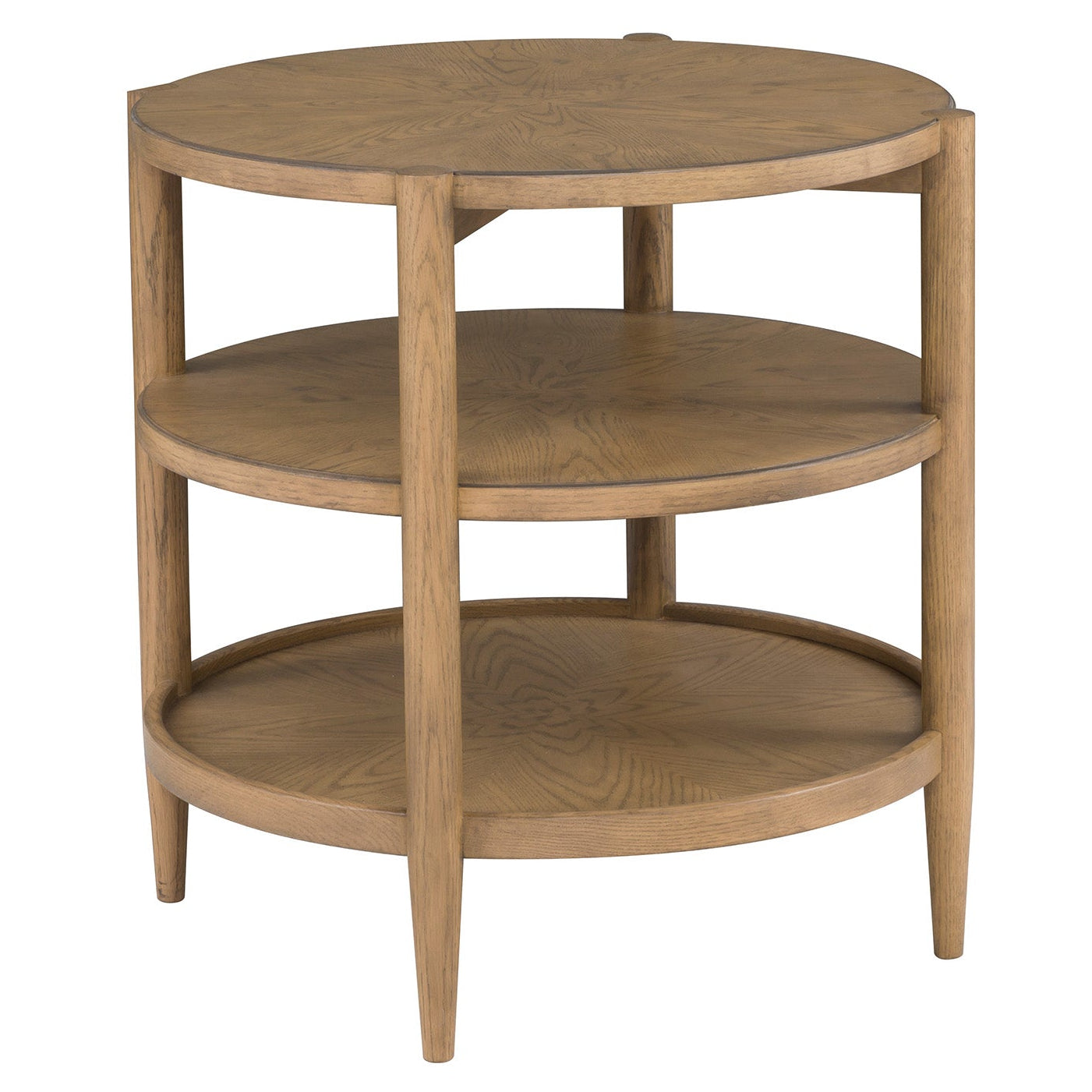 Fairfield Chair Maxwell Sunlit Oak Round End Table Set of 2