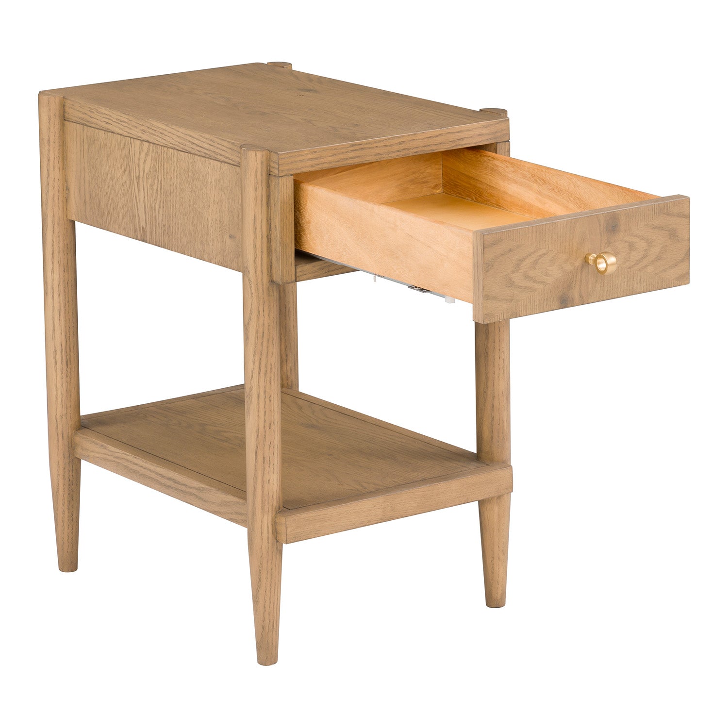 Fairfield Chair Maxwell Sunlit Oak One Drawer Rectangle Drink Table Set of 2