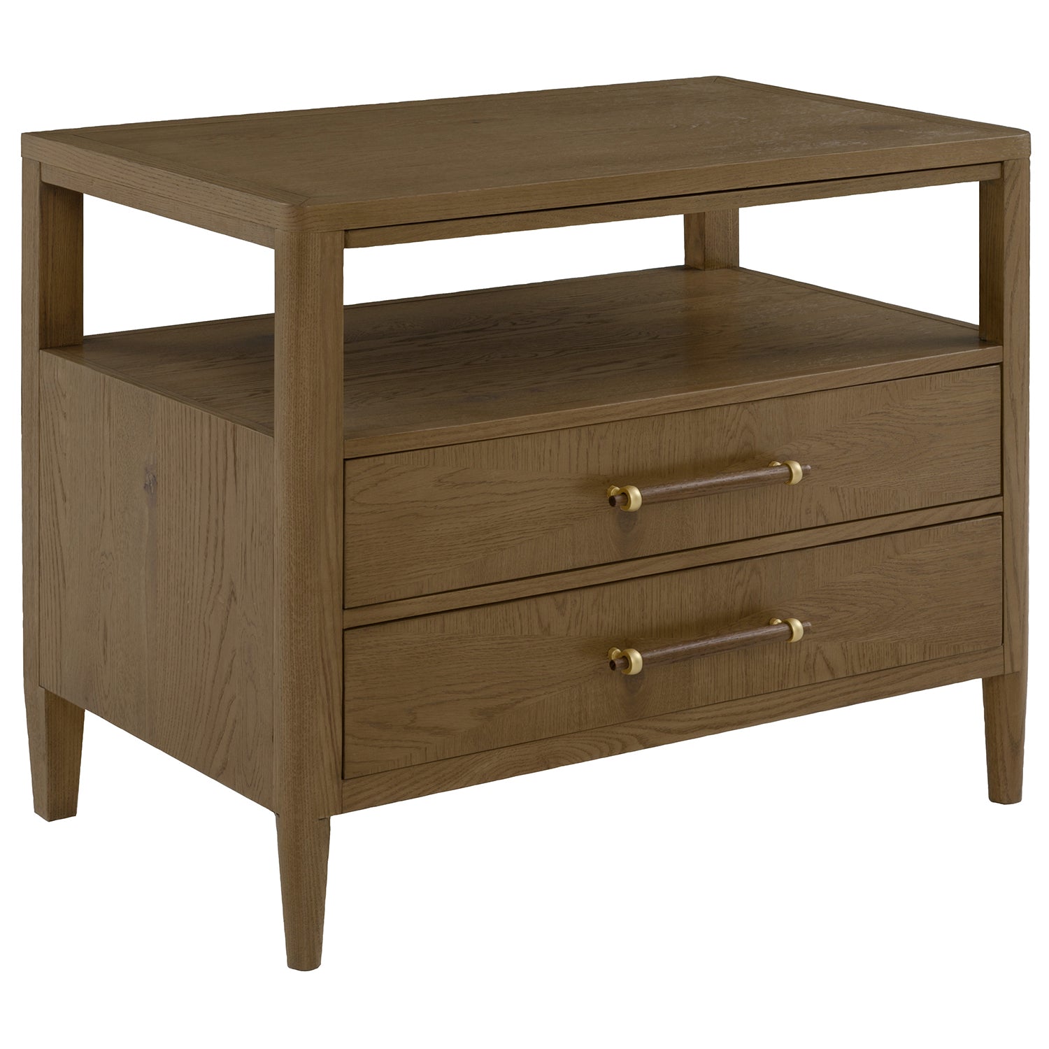 Maxwell Caramel 2-Drawer Nightstand Set of 2