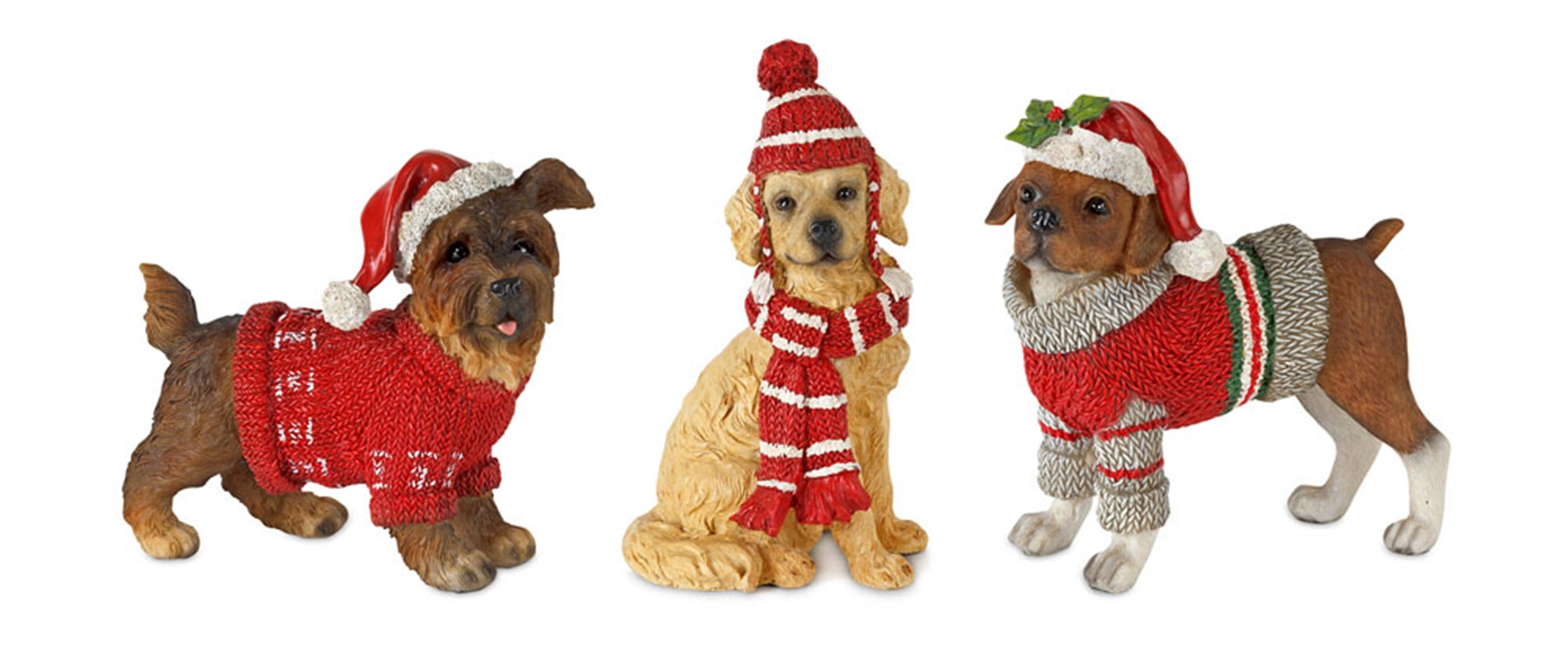 Winter Dog Figurine Set of 6