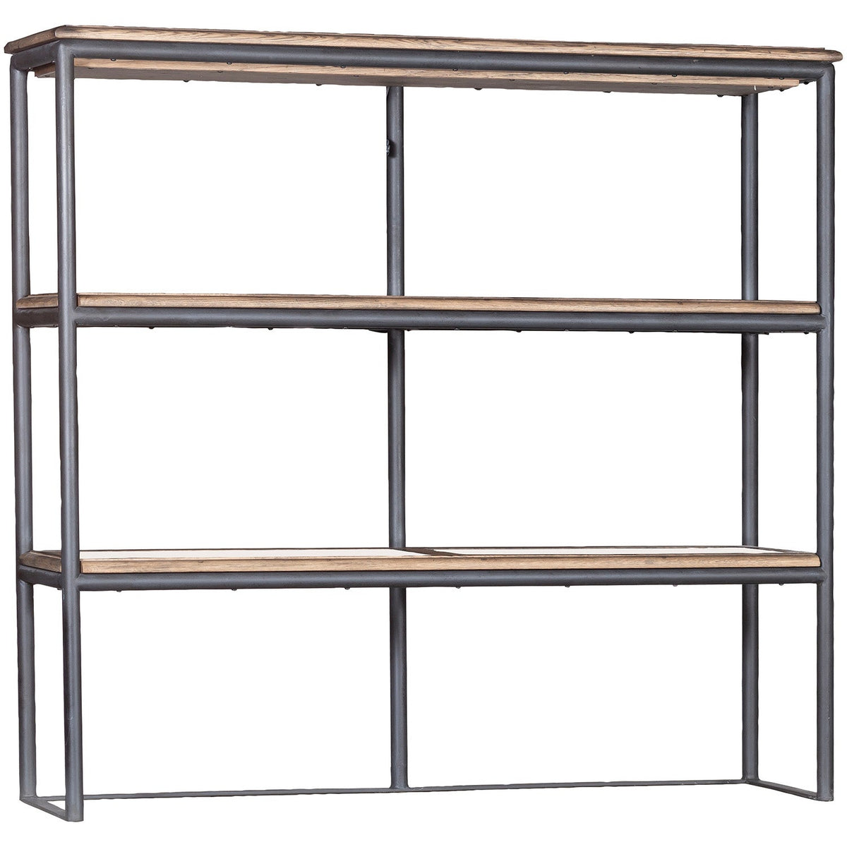 Fairfield Chair Arcadian Lateral File Deck in white oak solids, veneers, metal with burnished oak finish, front view