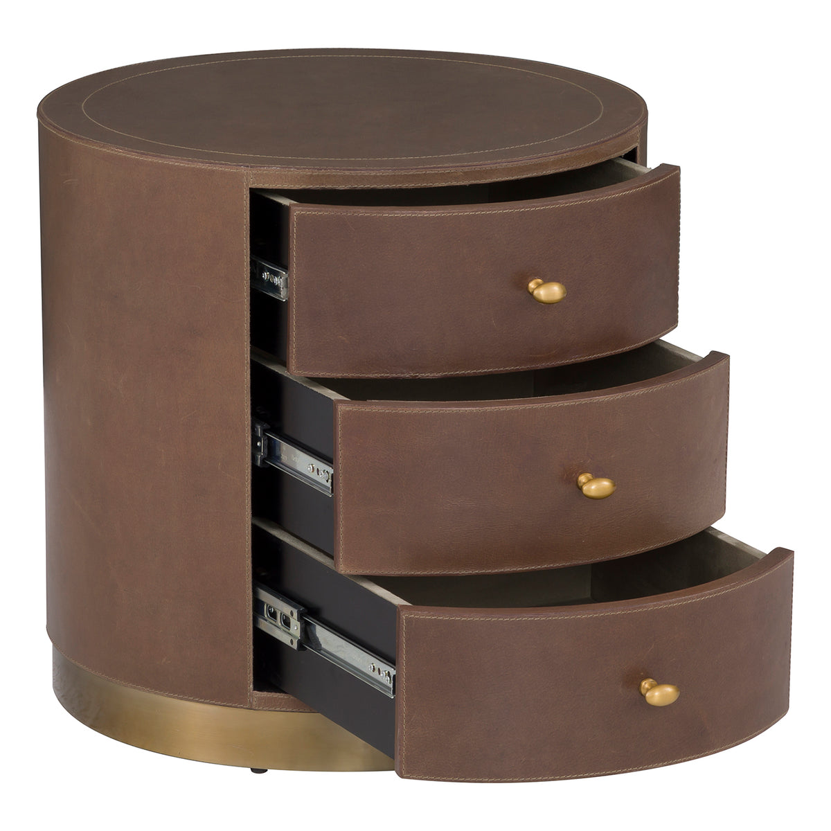 Fairfield Chair Dimitri Three Drawer Round End Table Set of 2