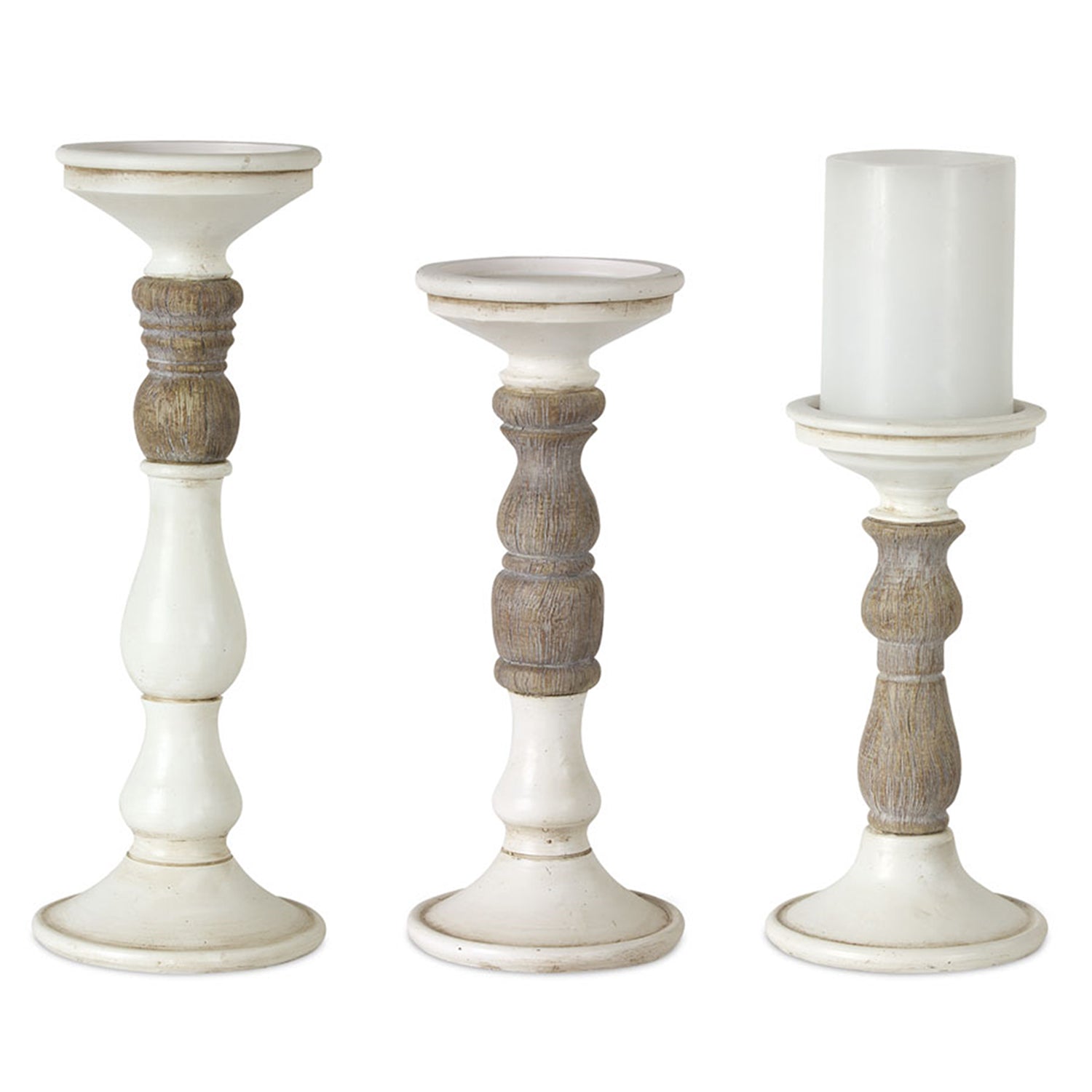 Ivory Candle Holder Set of 3