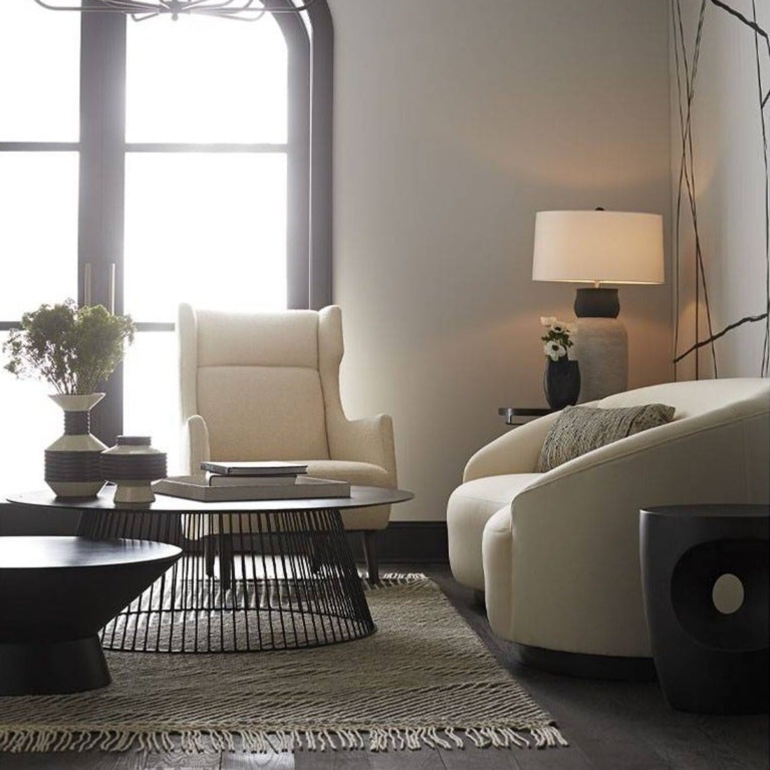 Arteriors Turner Muslin Gray Ash Small Sofa