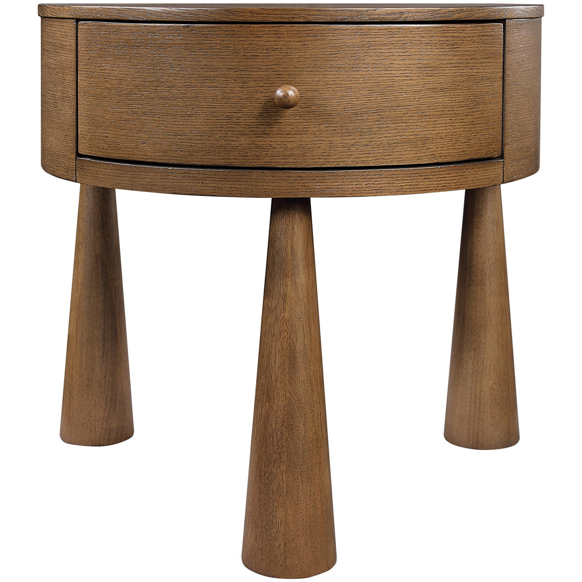 Oasis 23.75in Brown Acacia Veneer And Solid Wood Nightstand Set of 2