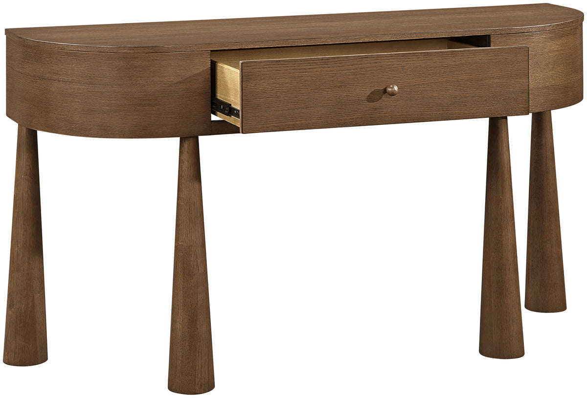 Oasis Brown Acacia Veneer And Solid Wood Console Table
