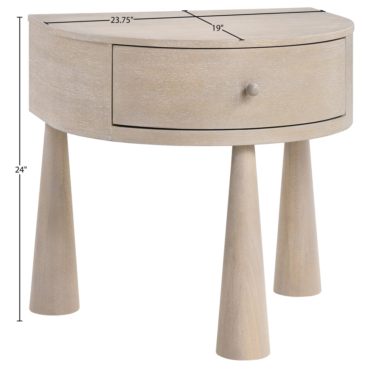 Oasis 23.75in Natural Acacia Veneer And Solid Wood Nightstand Set of 2
