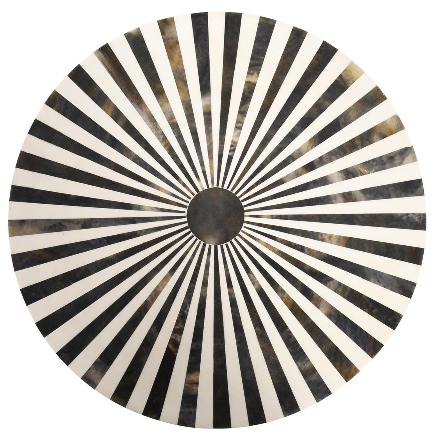 Antique Brass with Bone Top Martini Table