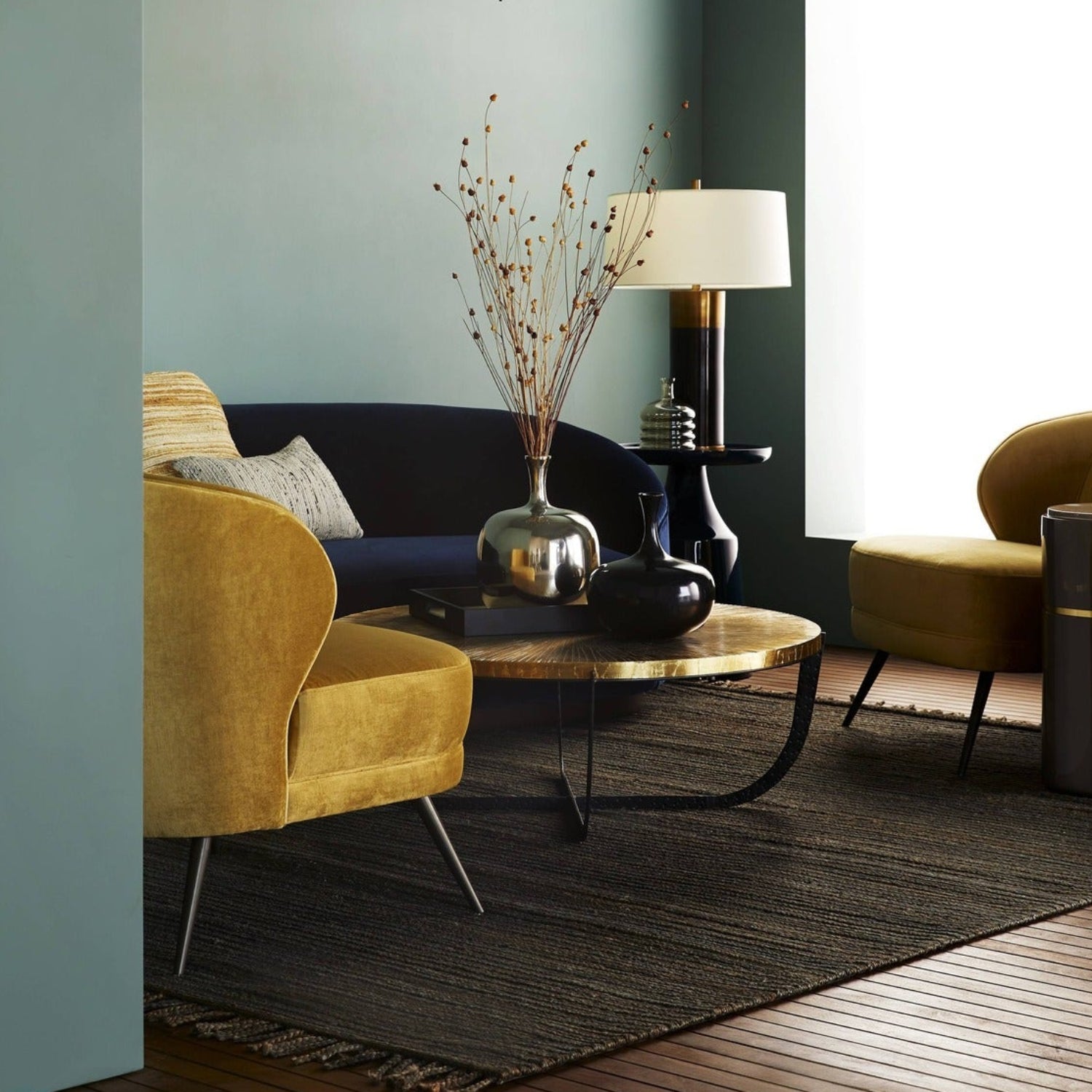 Arteriors Kitts Marigold Velvet Chair