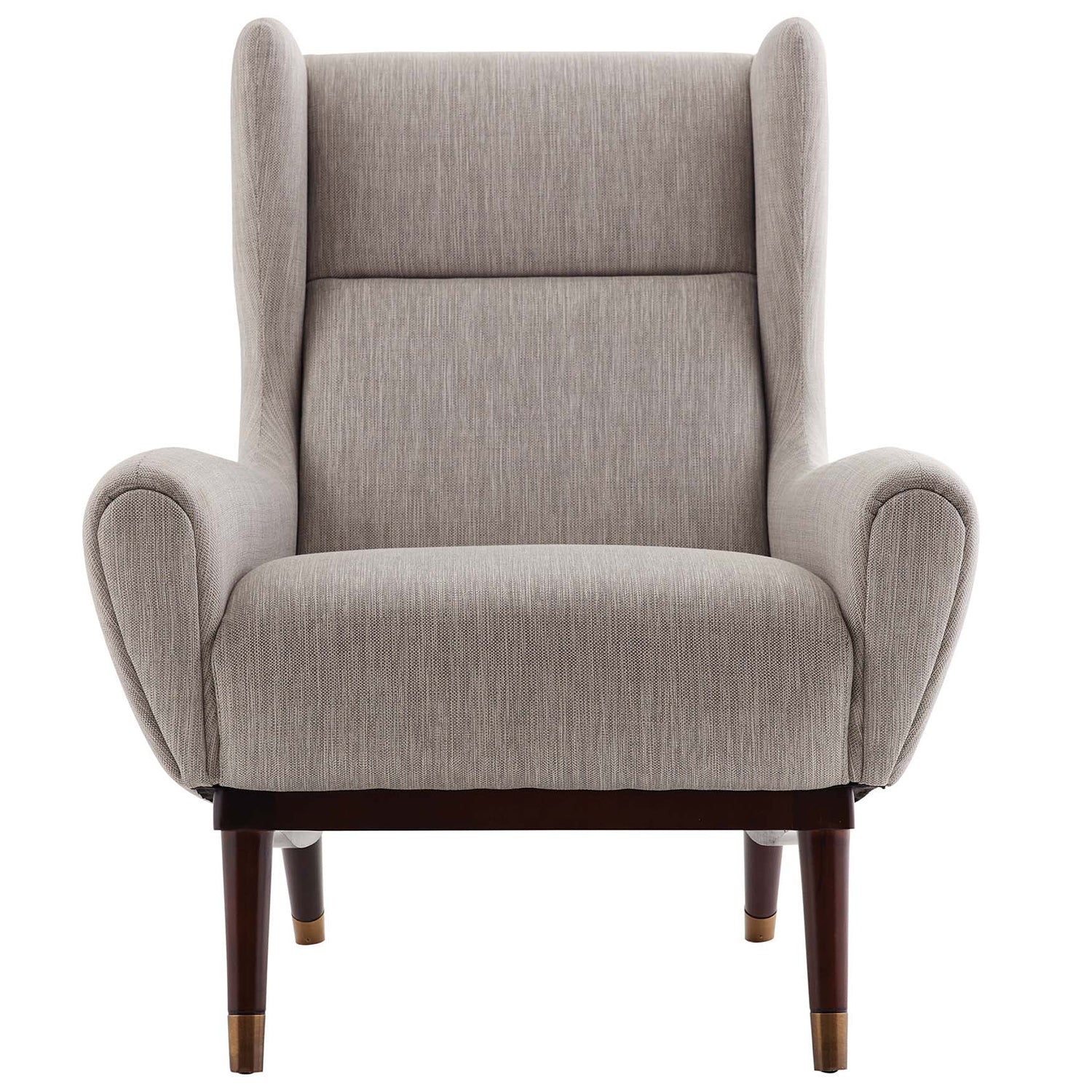 Arteriors Ophelia Fossil Tweed Dark Walnut Lounge Chair