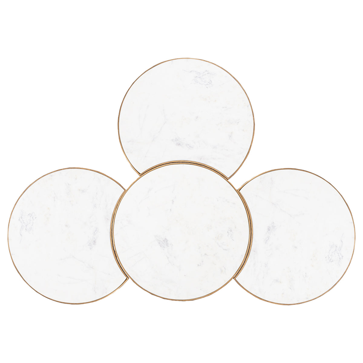 Fairfield Chair Sundries Carrara Marble Bunching Cocktail Table Set