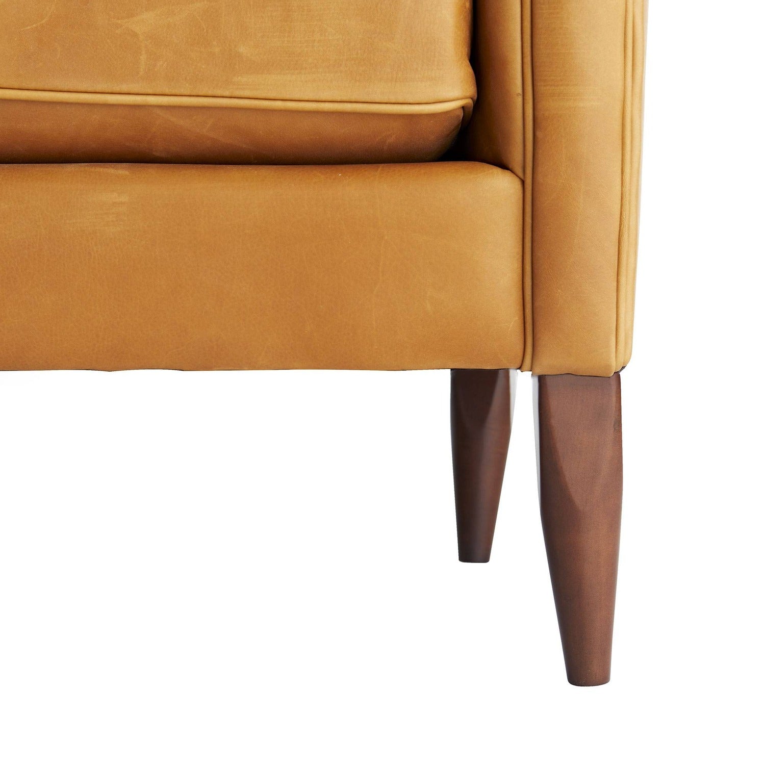 Arteriors Vincent Butterscotch Leather Sofa