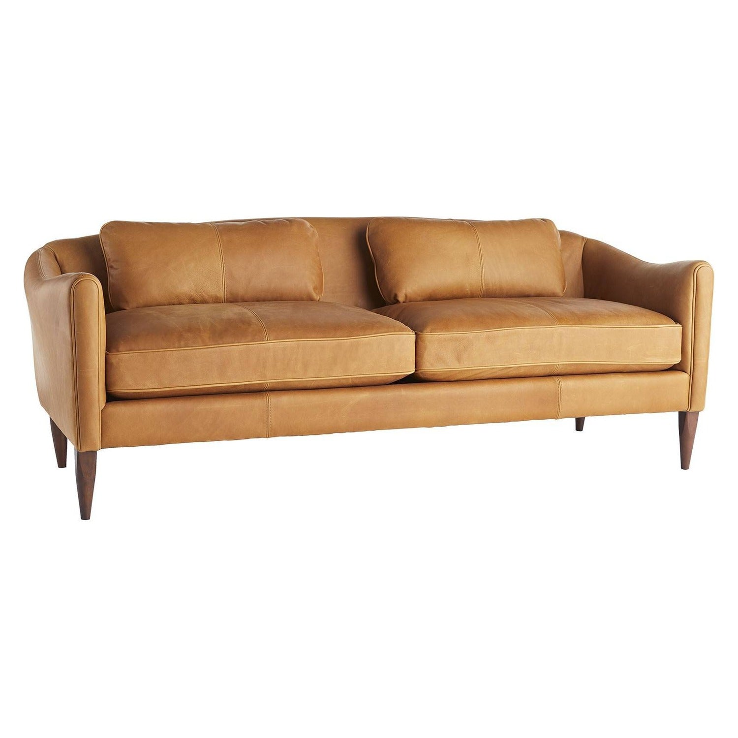 Arteriors Vincent Butterscotch Leather Sofa