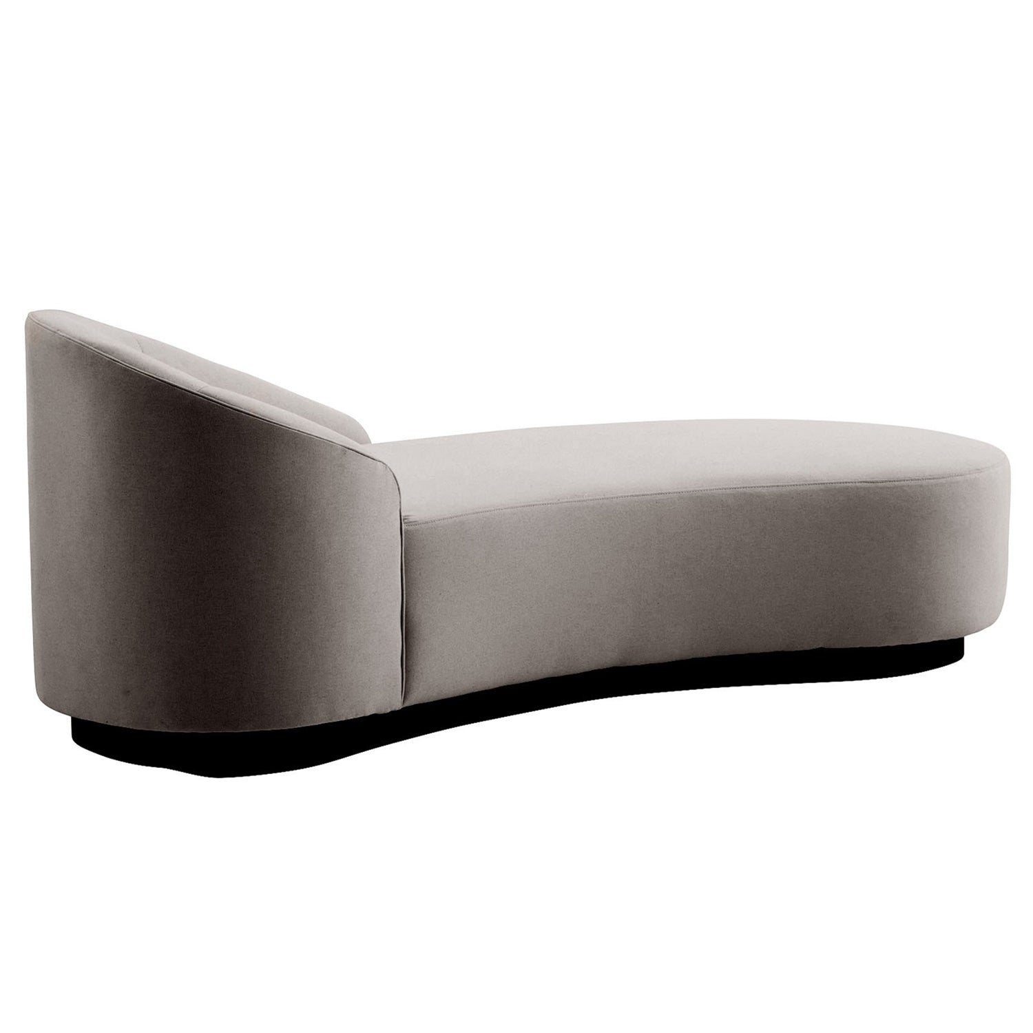 Arteriors Turner Sharkskin Velvet Gray Ash Right Arm Chaise