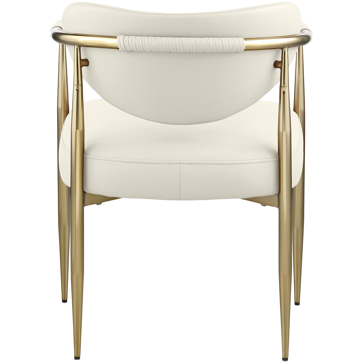 Virella Cream Vegan Leather Upholstered Dining Chair Set of 2