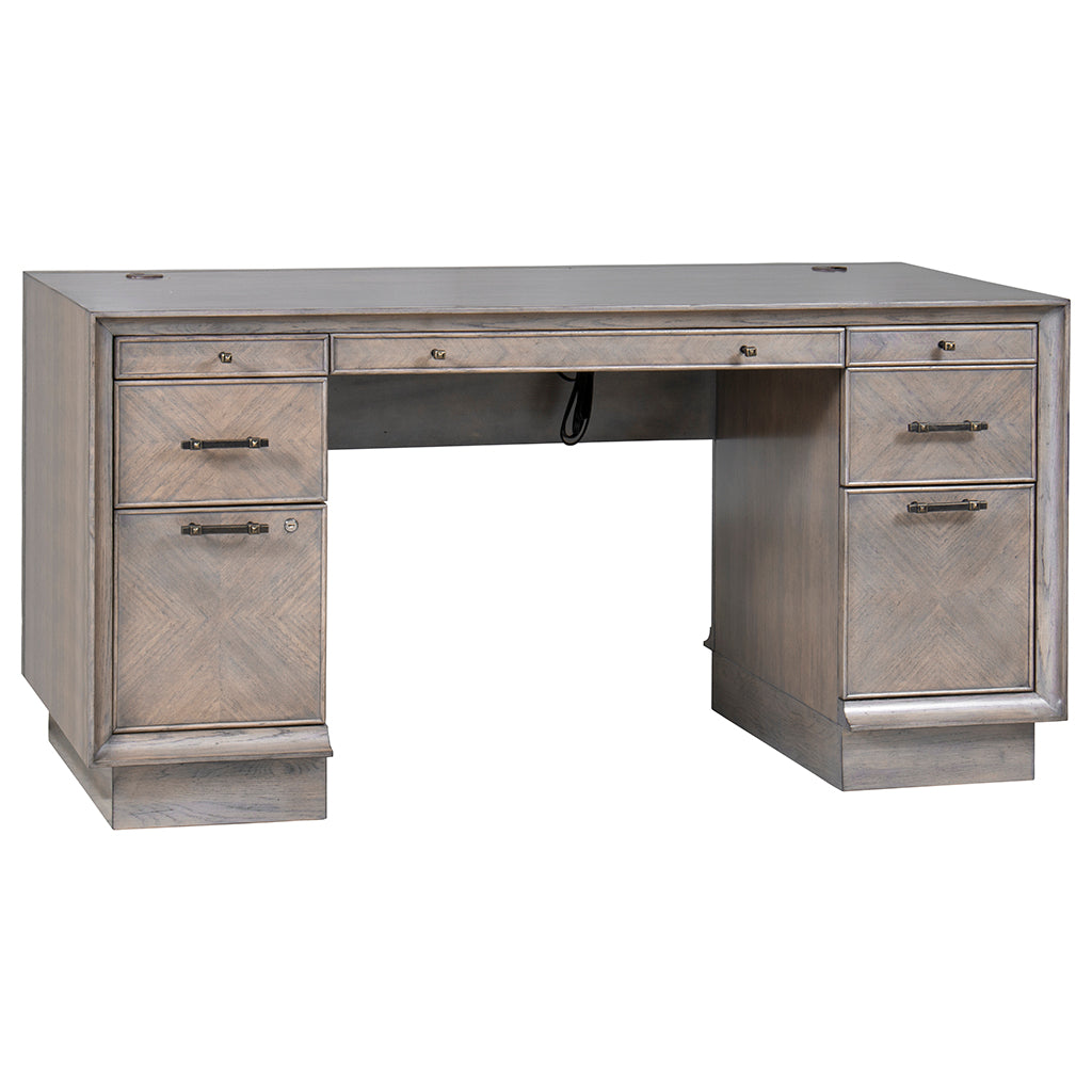 Fairfield Chair Expedition Pedestal Desk, Grecian Clay finish
