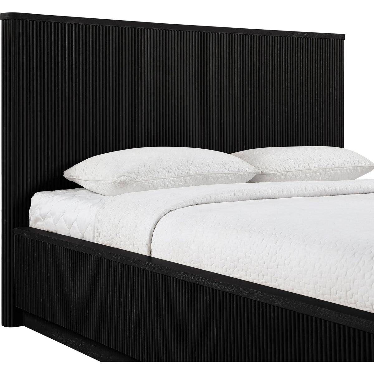 Astrid Black Solid Wood And Oak Veneer Bed