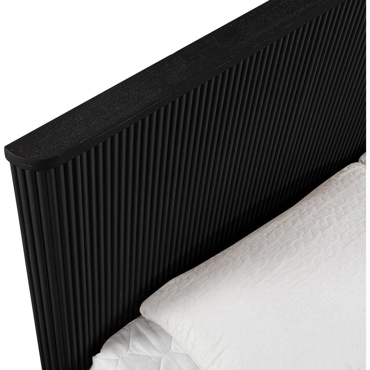 Astrid Black Solid Wood And Oak Veneer Bed