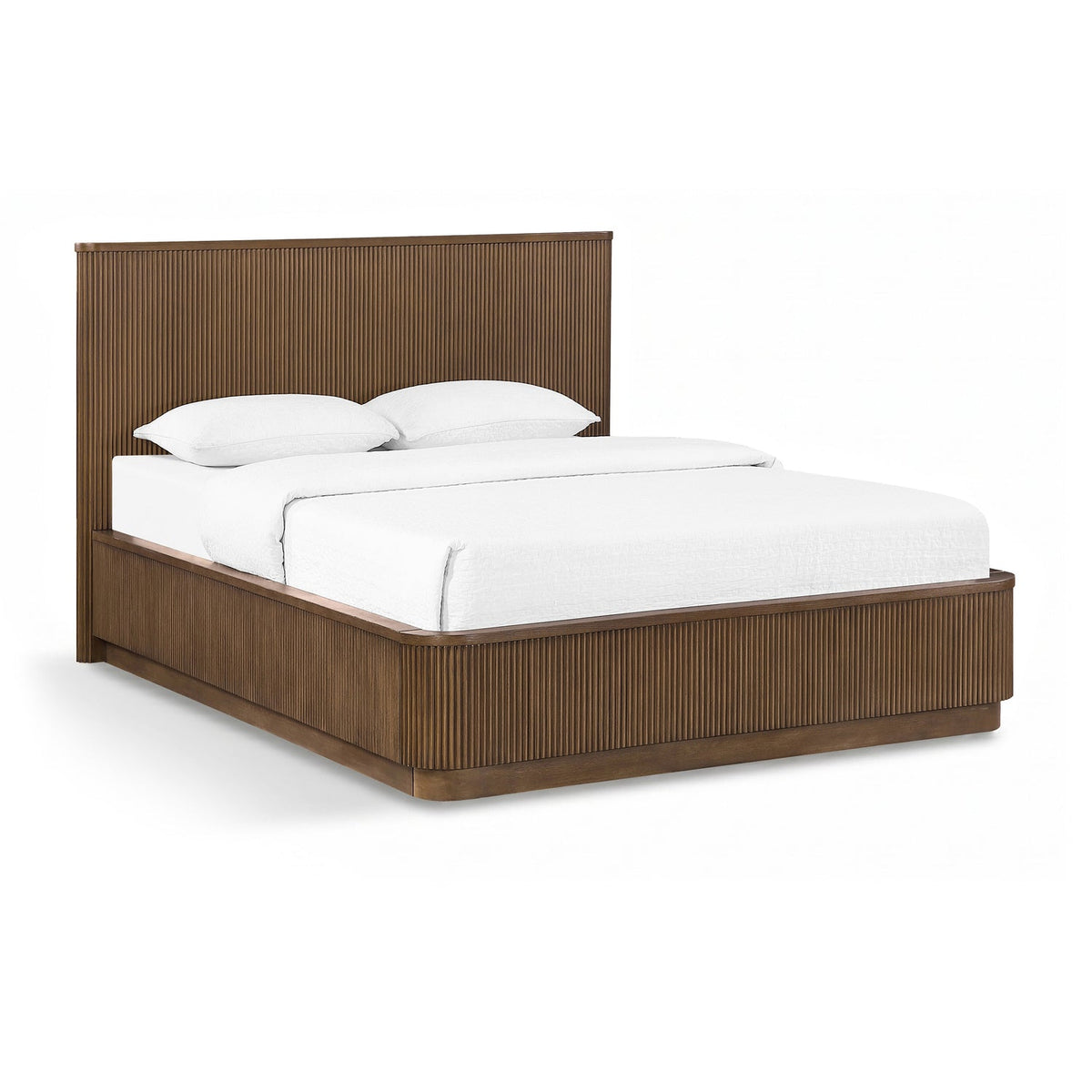 Astrid Brown Solid Wood And Oak Veneer Bed