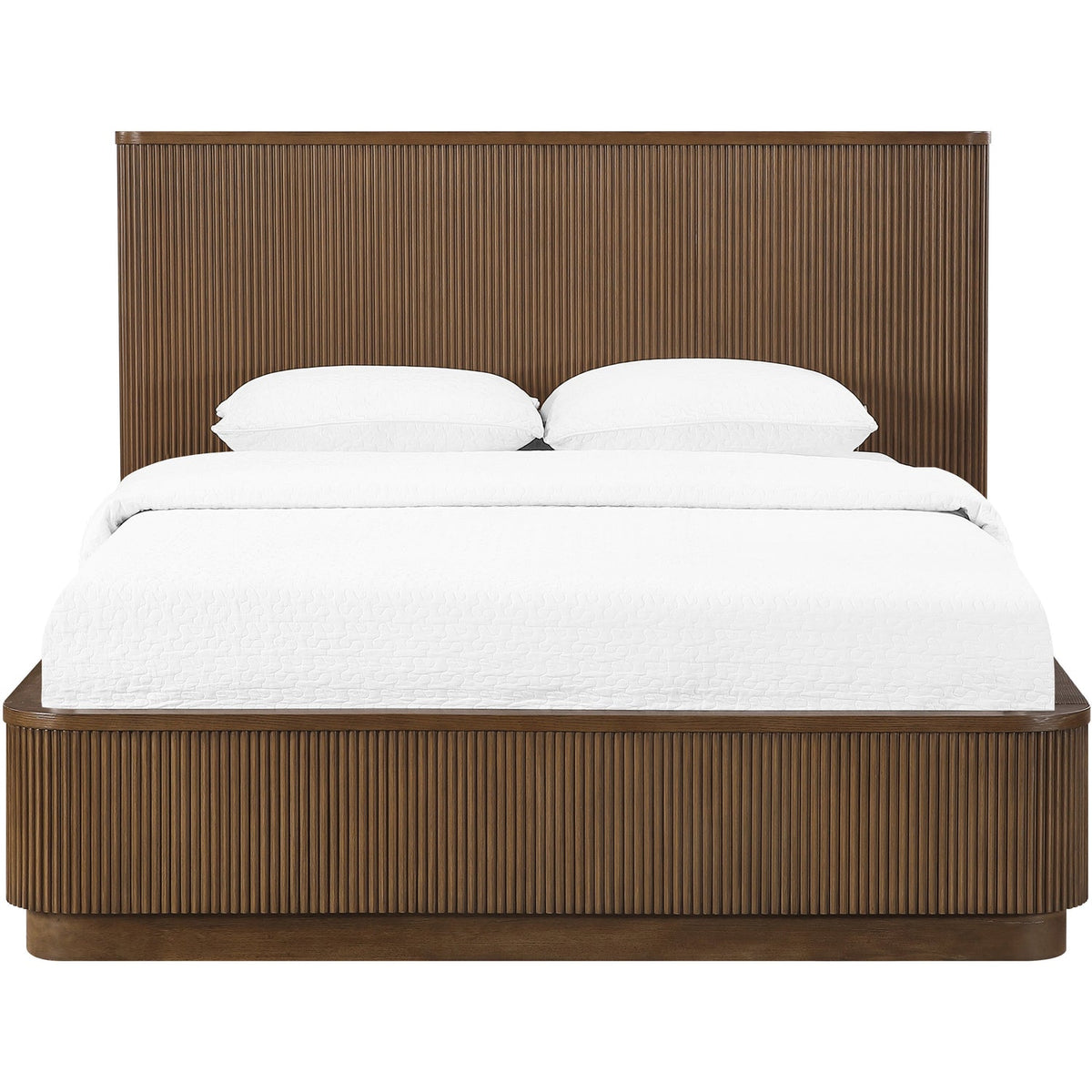 Astrid Brown Solid Wood And Oak Veneer Bed