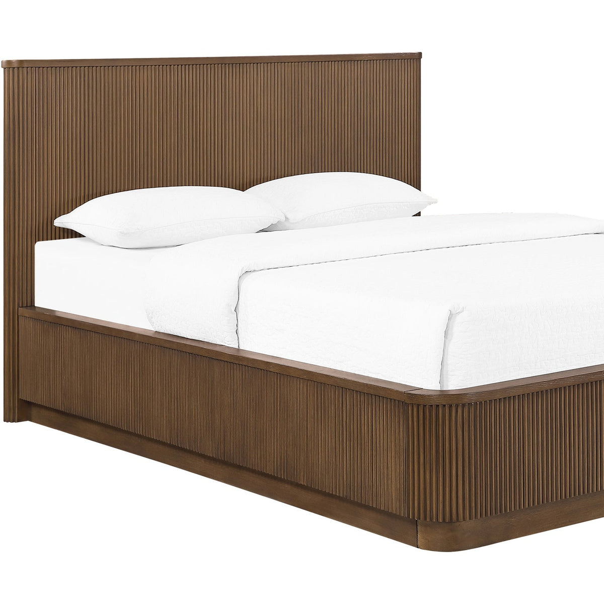 Astrid Brown Solid Wood And Oak Veneer Bed