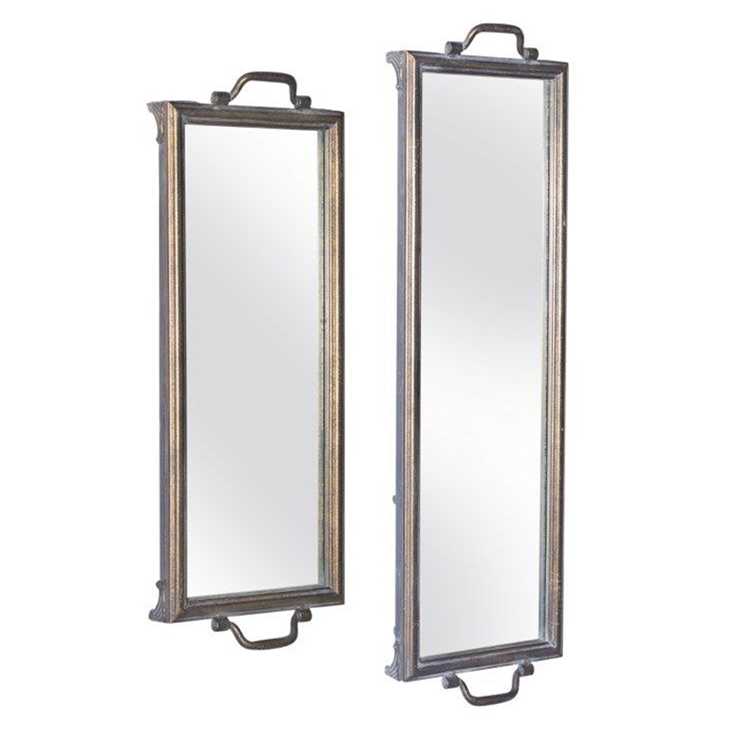 Antique Style Mirror Tray/Wall Decor Set of 2