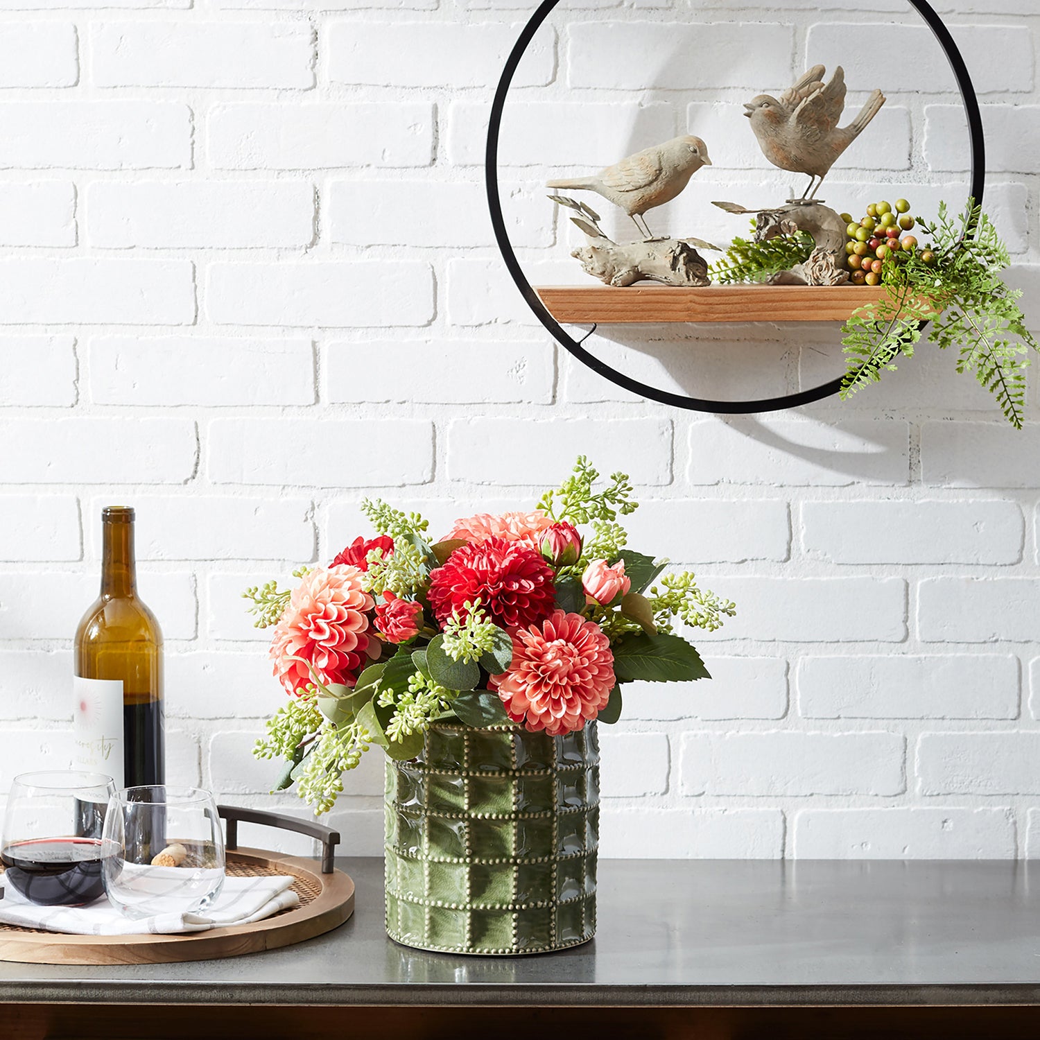 Sage Green Terra Cotta Vase