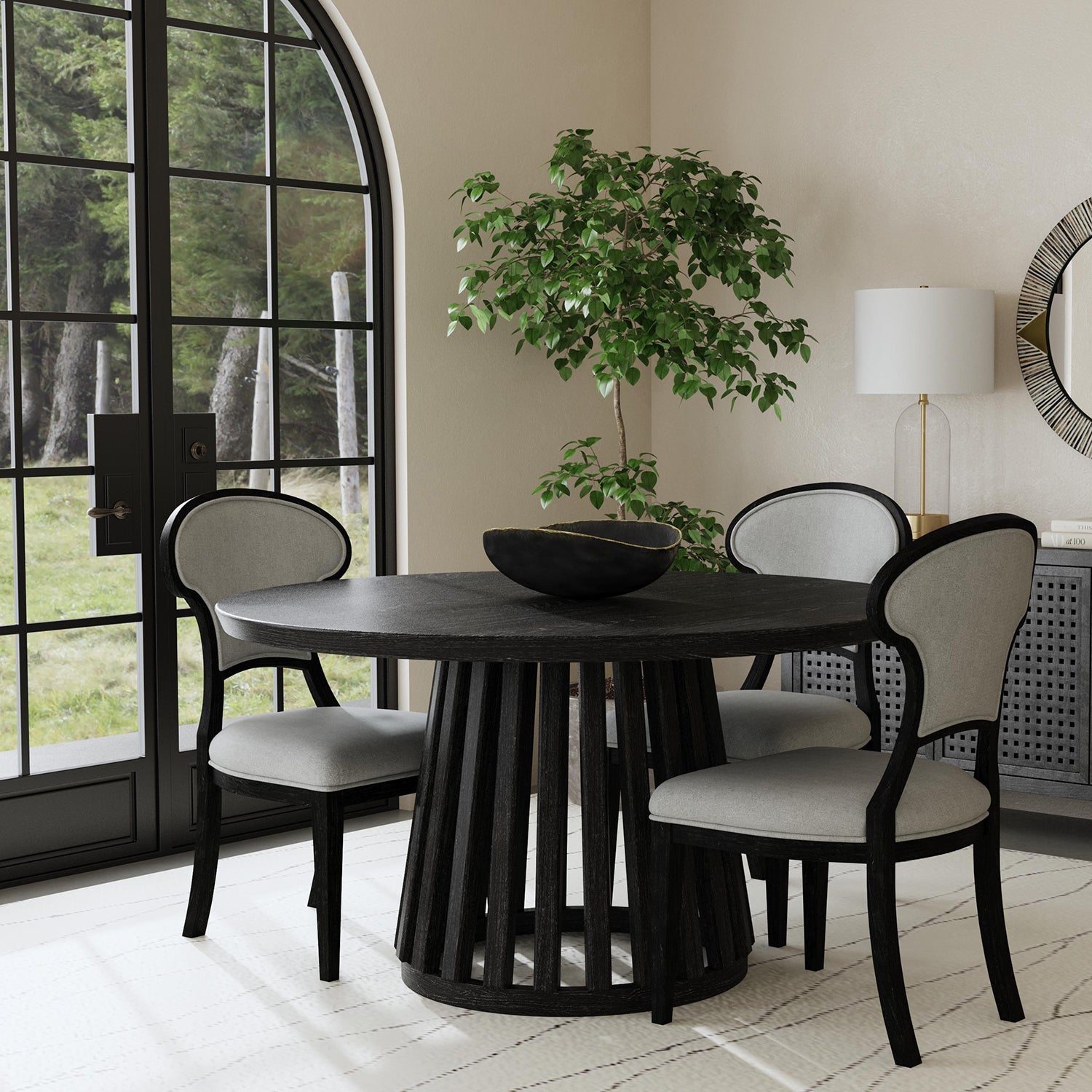 Bassett Mirror Pentak Black Server