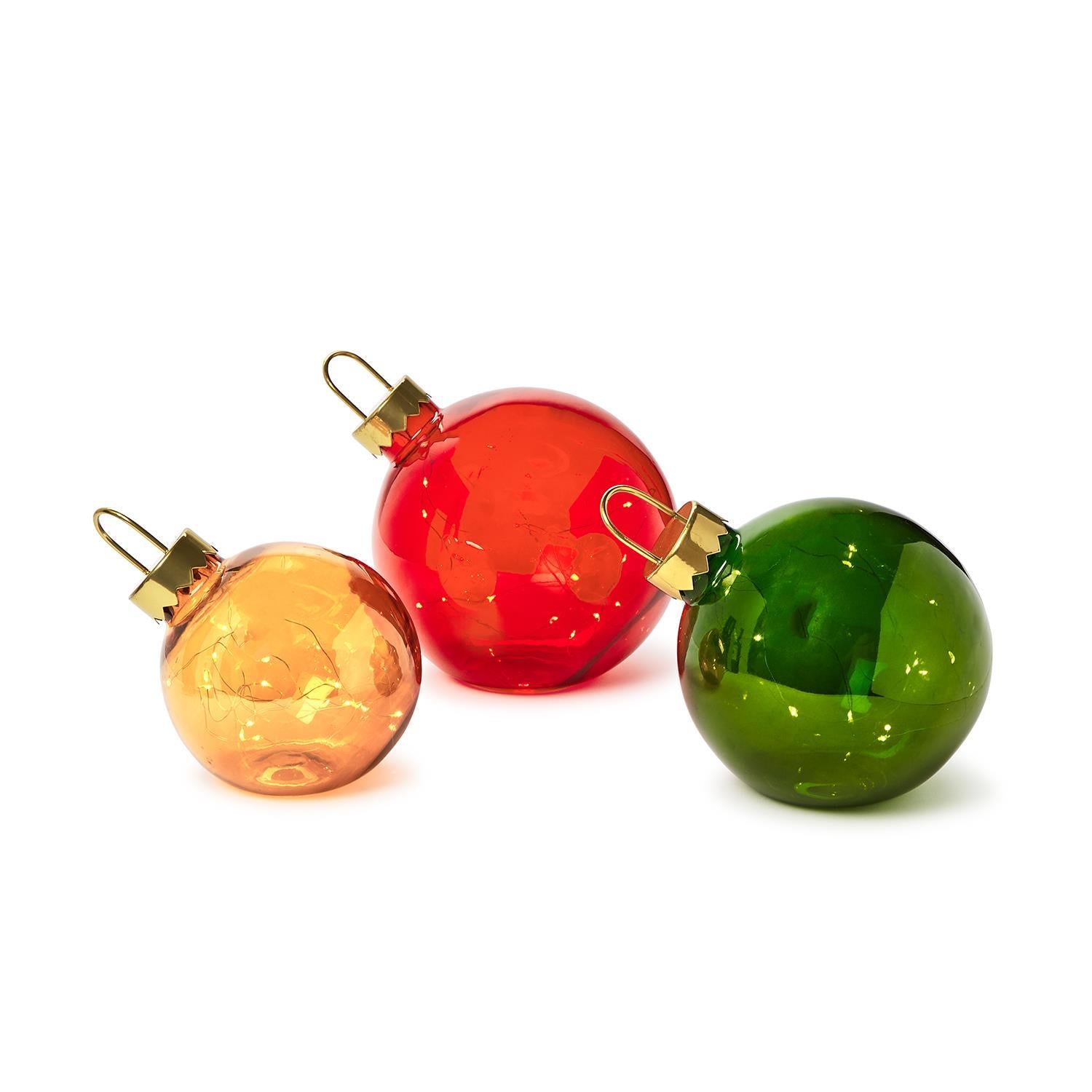 LED Christmas Ball Ornament Set of 3