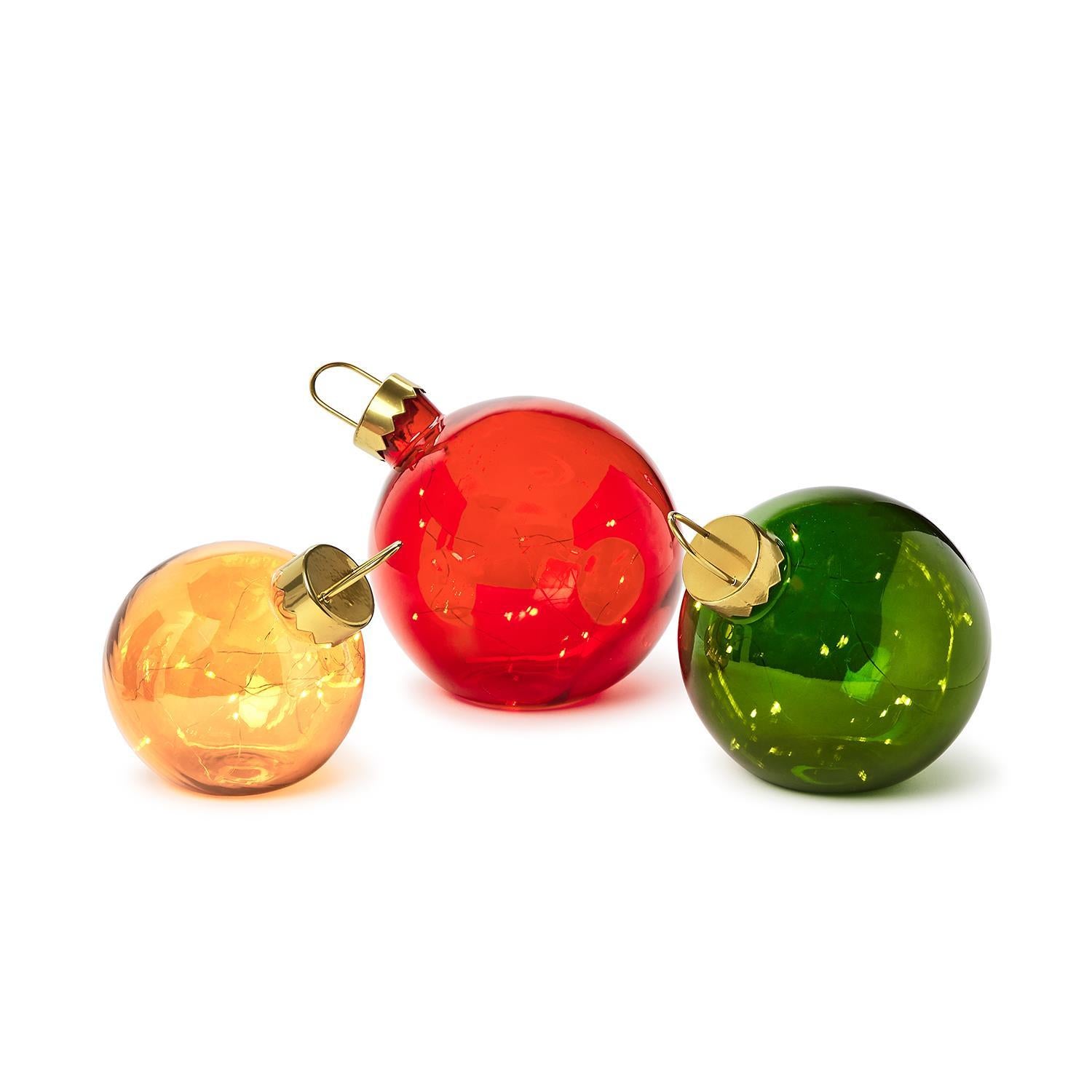 LED Christmas Ball Ornament Set of 3