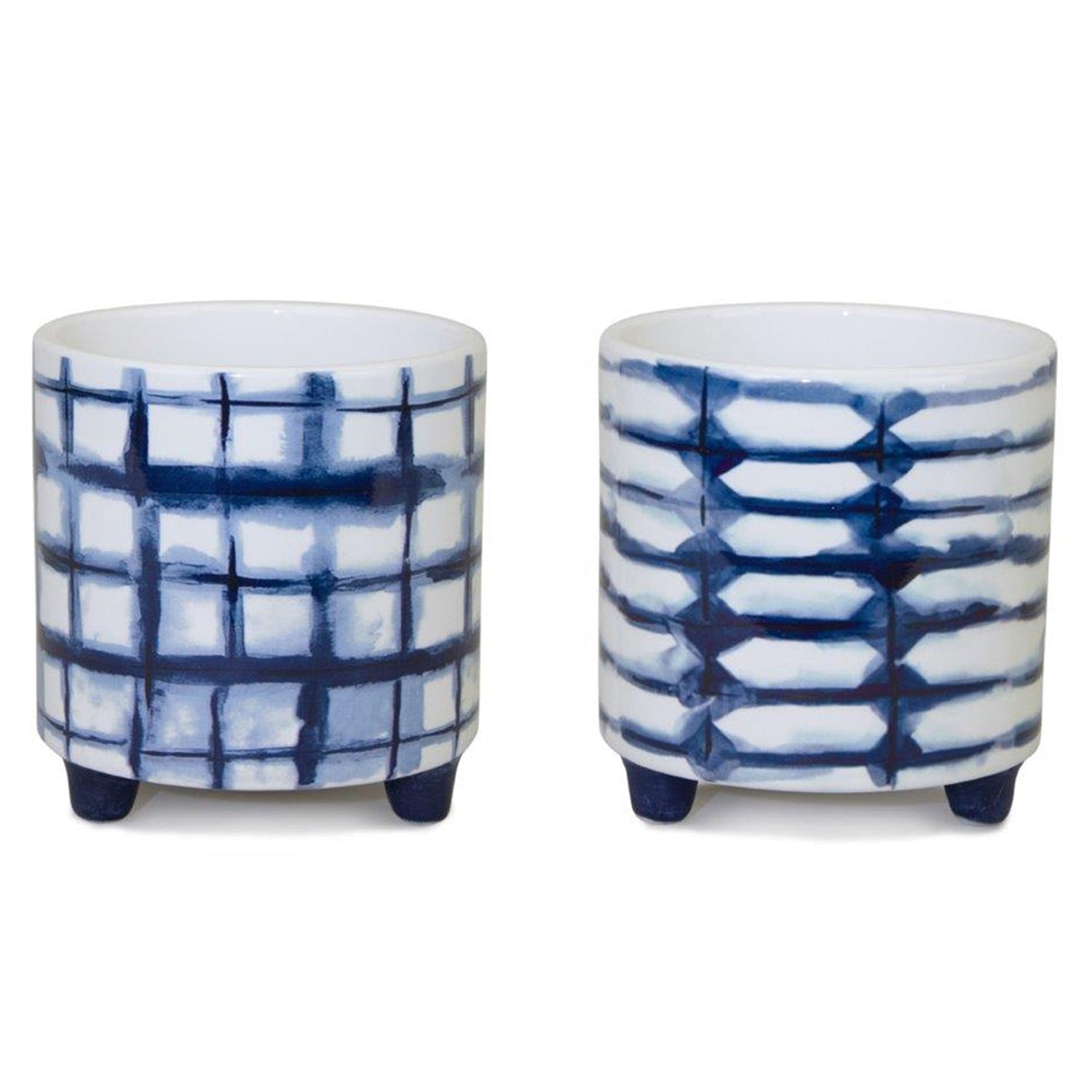 Tie-Dye Footed Planter Set of 2