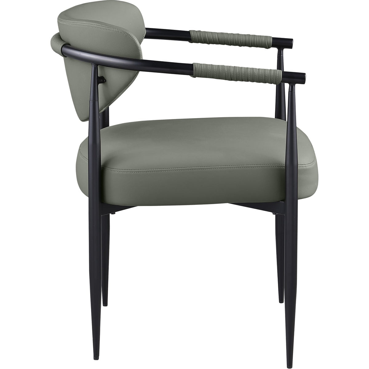 Virella Olive Vegan Leather Upholstered Dining Chair Set of 2