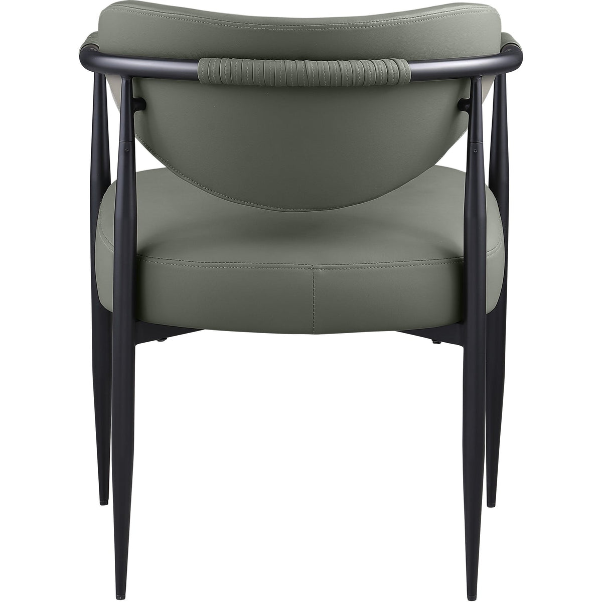 Virella Olive Vegan Leather Upholstered Dining Chair Set of 2