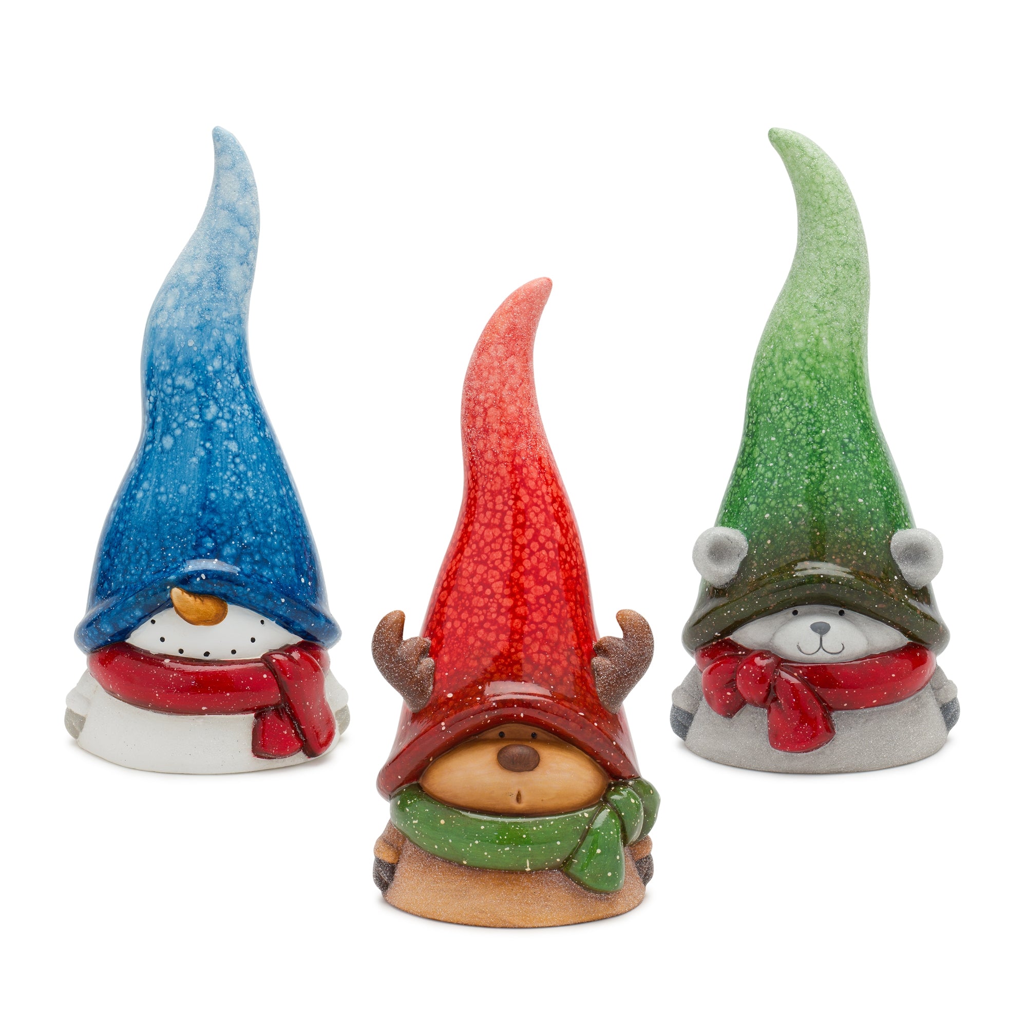 Whimsical Winter Animal Set Sculpture of 3