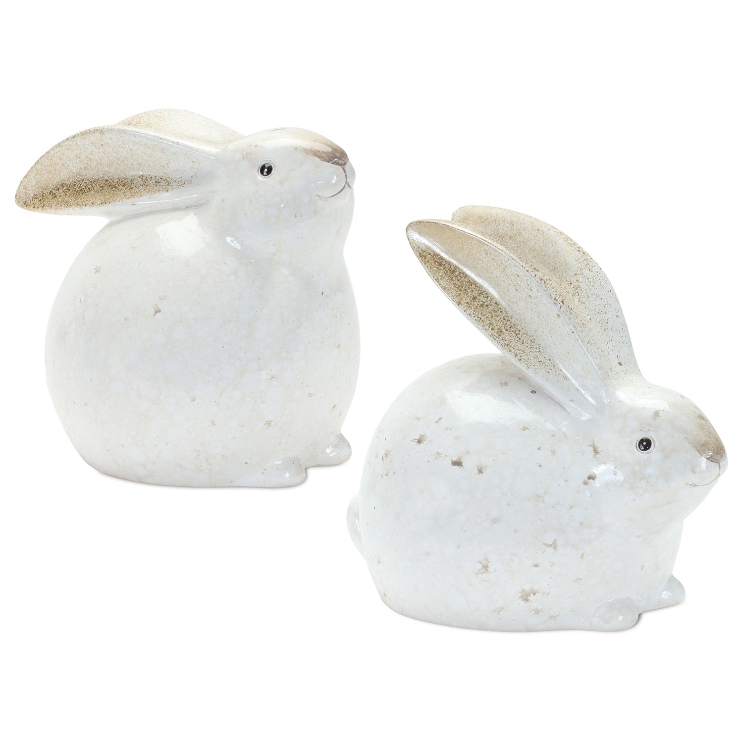 Rustic Terra Cotta Bunny Figurine Set of 4