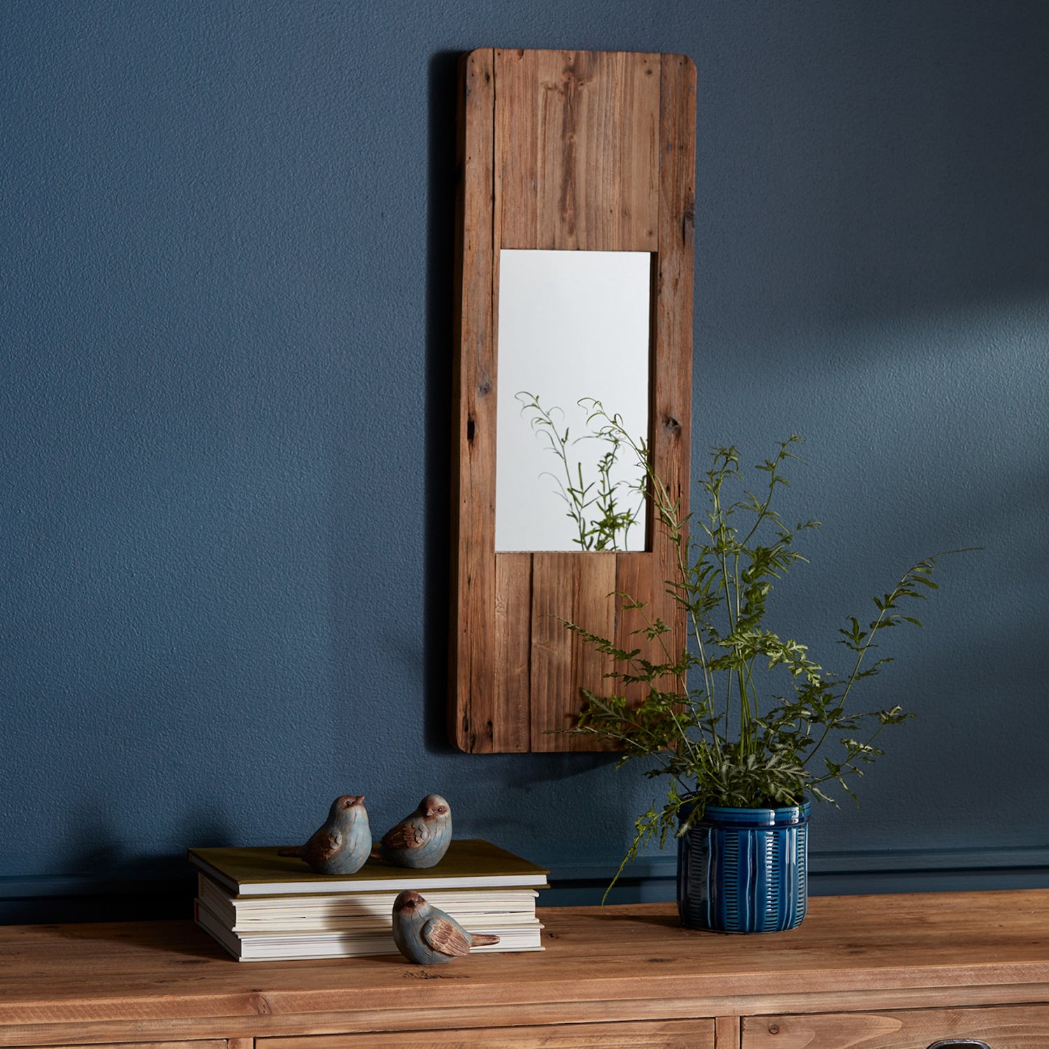 Rustic Wooden Wall Mirror